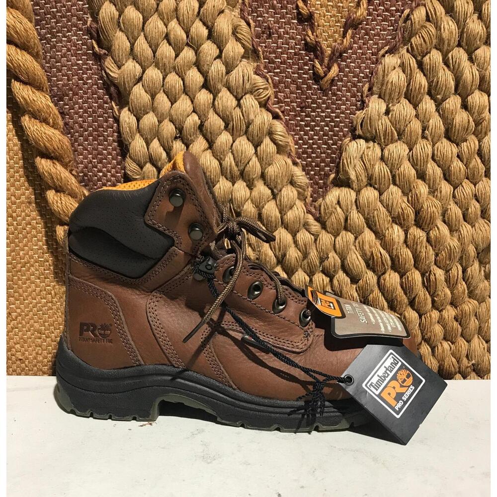 Timberland PRO Series Women’s Brown Steel Toe Work Boots Size 8M